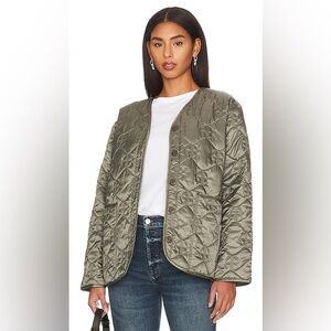 Anine Bing Andy Bomber Jacket Olive Size Medium